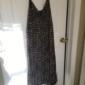 Leopard print strappy dress